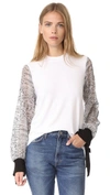 CLU EMBROIDERED SLEEVE PULLOVER