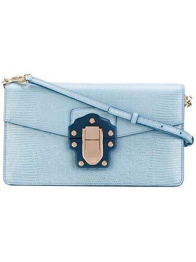 Shop Dolce & Gabbana Lucia Shoulder Bag In Blue