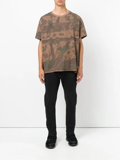 Shop Yeezy  Tree Print Oversized T Shirt In Brown Black Green