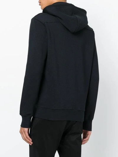 Shop Alexander Mcqueen Embroidered Hooded Sweatshirt In Black
