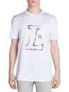 Lanvin L Print Cotton Jersey T-shirt In White