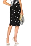 MONSE MONSE POLKA DOT SKIRT IN BLACK,GEOMETRIC PRINT,P73P2029SDS