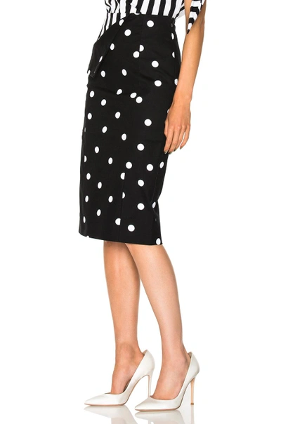 Shop Monse Polka Dot Skirt In Black,geometric Print