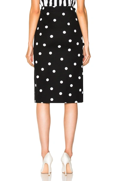 Shop Monse Polka Dot Skirt In Black,geometric Print