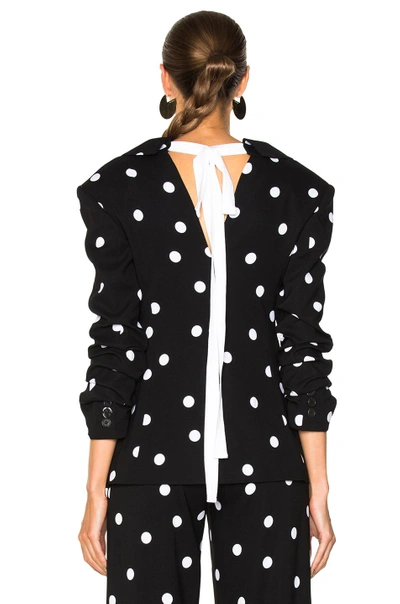 Shop Monse Polka Dot Jacket In Black,polka Dots