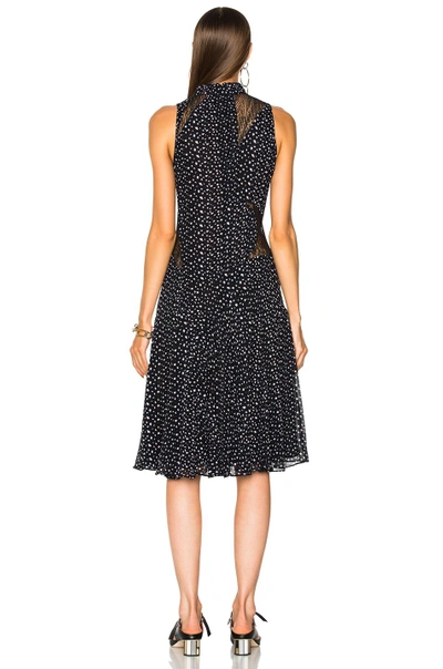 Shop Proenza Schouler Printed Crepe Chiffon Sleeveless Midi Dress In Blue,abstract