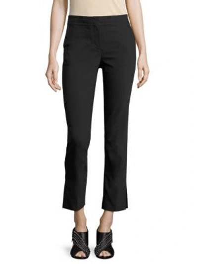 Shop Helmut Lang Slim Side Slit Trousers In Black