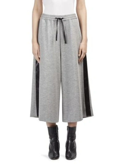 Shop Maison Margiela Wool Culotte Sweatpants In Dark Grey