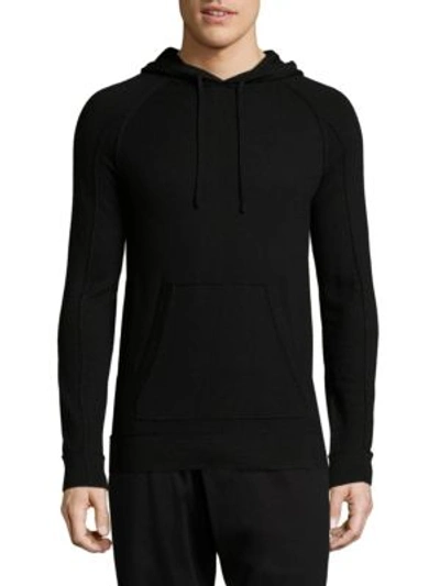 Helmut Lang Kangaroo Pocket Combo Hoodie In Black