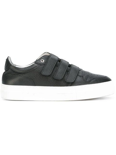Shop Ami Alexandre Mattiussi 3 Strap Sneakers In Black