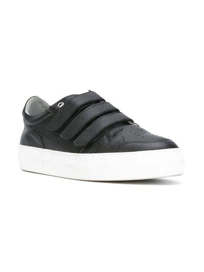 Shop Ami Alexandre Mattiussi 3 Strap Sneakers In Black