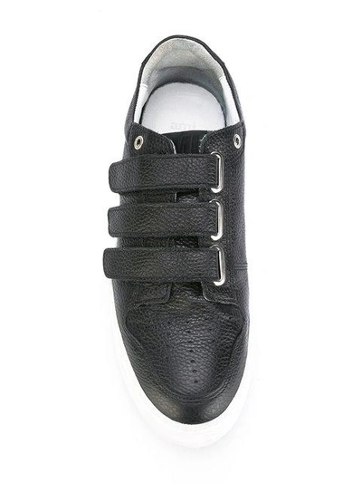 Shop Ami Alexandre Mattiussi 3 Strap Sneakers In Black