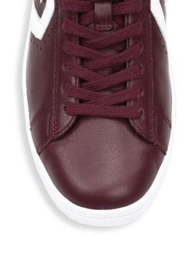 Shop Converse Pro Leather Sneakers In Dark Sangria