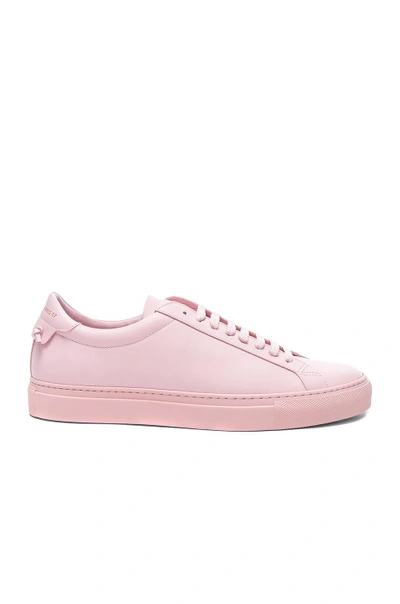 Shop Givenchy Leather Urban Tie Knot Sneakers In Pale Pink