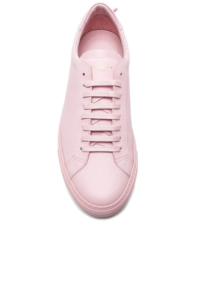 Shop Givenchy Leather Urban Tie Knot Sneakers In Pale Pink