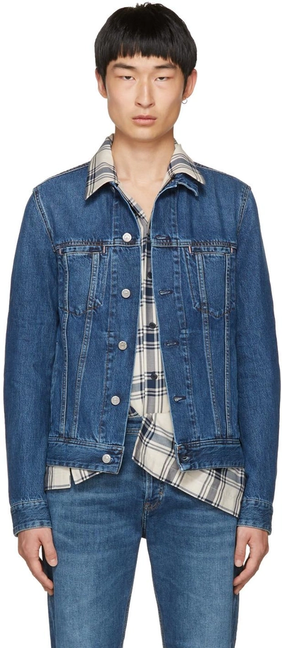 Shop Acne Studios Blue Denim Pass Jacket In Mid Blue