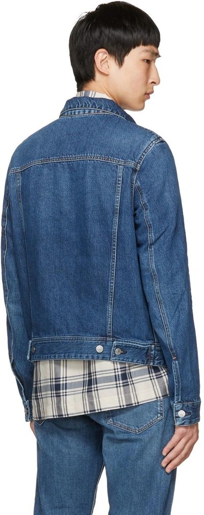 Shop Acne Studios Blue Denim Pass Jacket In Mid Blue