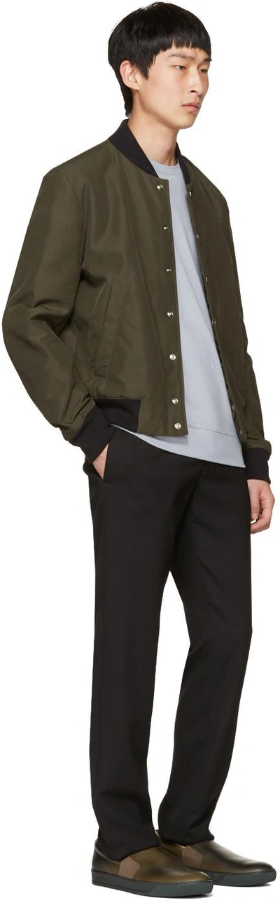 Shop Kenzo Green Limited Edition Nylon Tiger Bomber Jacket
