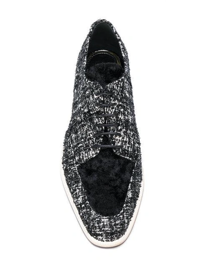 Shop Lanvin Woven Lace In Black