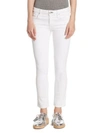 AMO Bow Zip Cuff Cropped Skinny Jeans