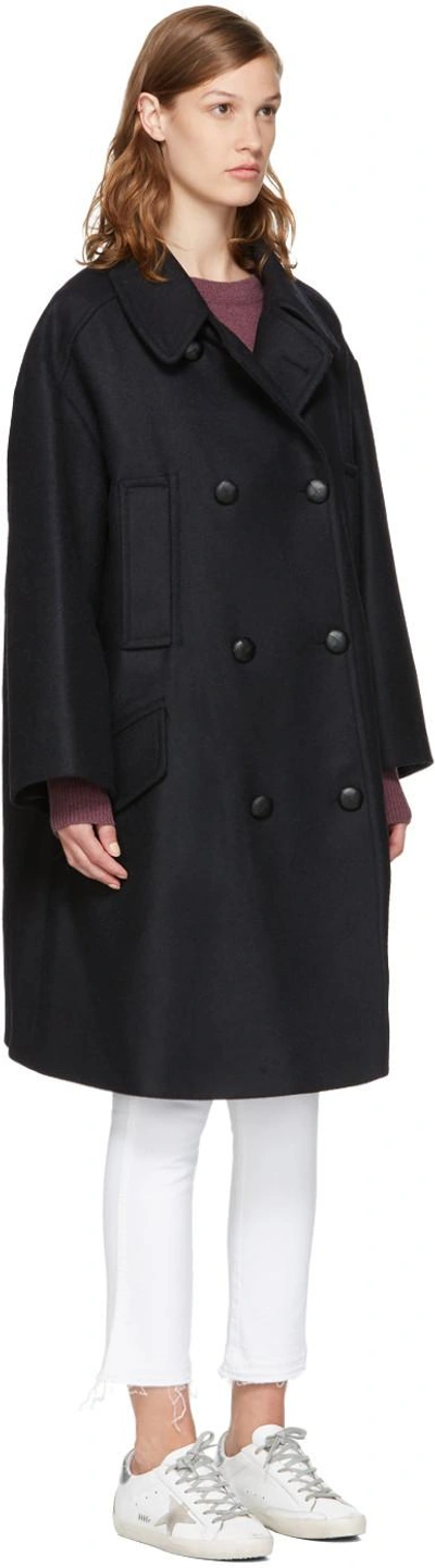 Shop Isabel Marant Étoile Navy Flicka Coat