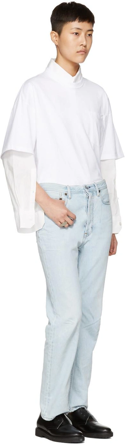 Shop Acne Studios Blue Log Jeans