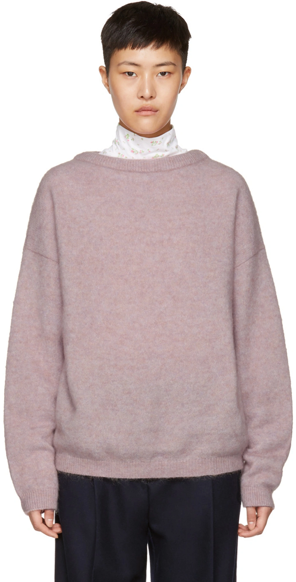 Acne Studios Dramatic Mohair And Wool-blend Sweater In Pink | ModeSens