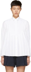 SACAI White Pleated Bib Shirt