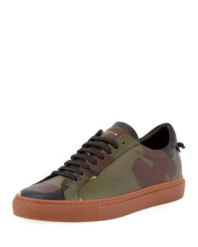 Givenchy Urban Street Camouflage-print Leather Trainers In Multicolor