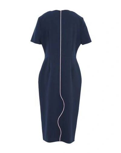 Shop Roksanda 3/4 Length Dresses In Dark Blue