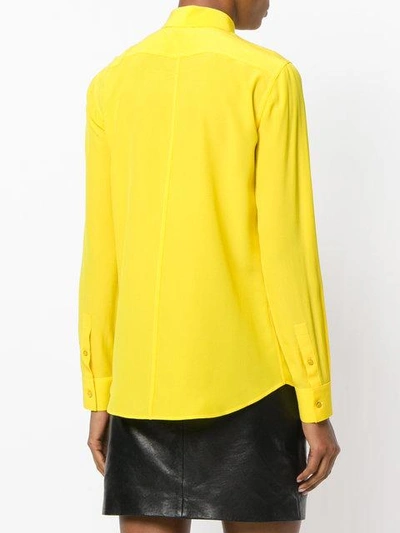 Shop Givenchy Chiffon Shirt In Yellow