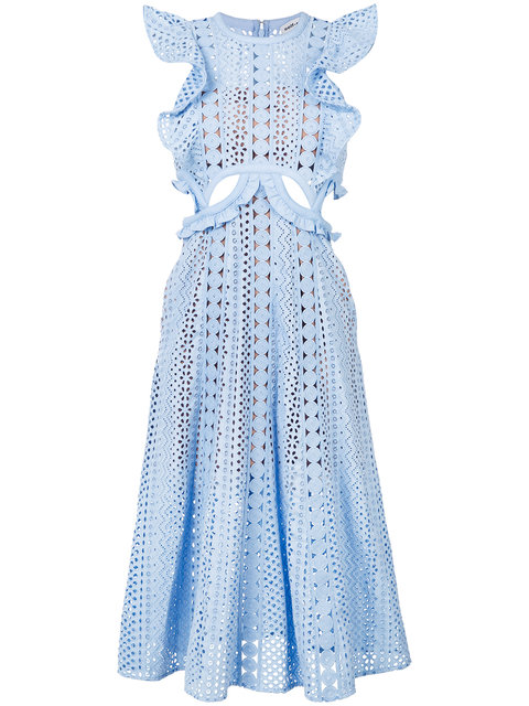 self portrait baby blue dress