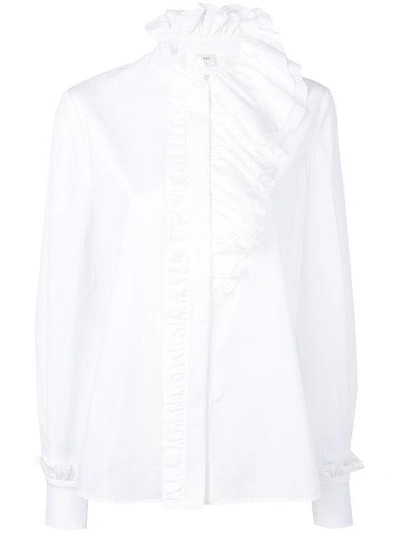 Lanvin Ruffle-trimmed Shirt In White