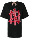 N°21 Cotton T-shirt In Black - Red
