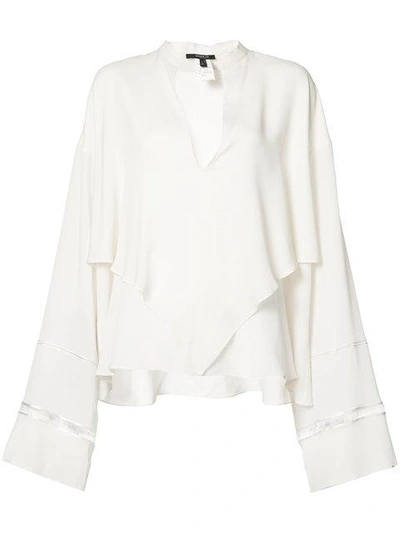 Shop Derek Lam Lace Inset Handkerchief Blouse