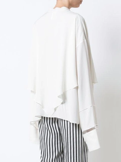 Shop Derek Lam Lace Inset Handkerchief Blouse