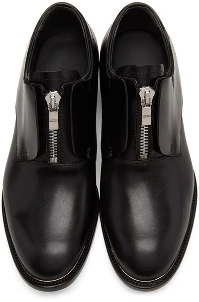 Shop Alexander Mcqueen Black Zip Oxfords