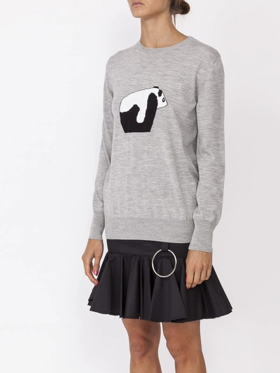 Shop Loewe Crewneck Sweater Panda Grey