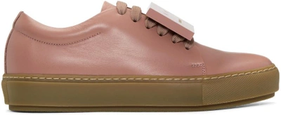 Shop Acne Studios Pink Adriana Turn Up Sneakers In Pale Pink