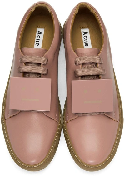 Shop Acne Studios Pink Adriana Turn Up Sneakers In Pale Pink