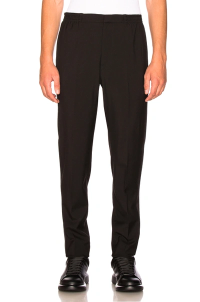Shop Alexander Mcqueen Satin Sideband Pants In Black