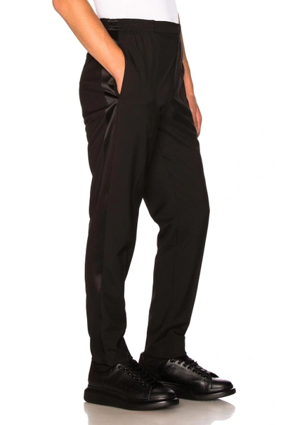 Shop Alexander Mcqueen Satin Sideband Pants In Black