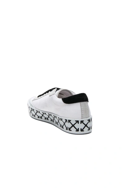 Shop Off-white Vulcanized Arrow Sneakers In White & Red