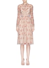 NEEDLE & THREAD 'Ditsy' bow floral embellished lace dress