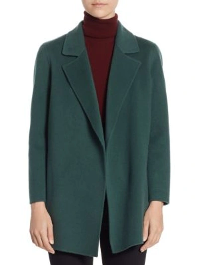 Theory Clairene Double-face Wool And Cashmere Coat In Billiard