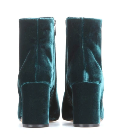 Shop Gianvito Rossi Exclusive To Mytheresa.com - Rolling 85 Velvet Ankle Boots In Green