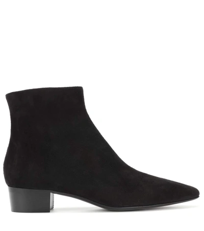 Shop The Row Ambra Suede Ankle Boots In Black