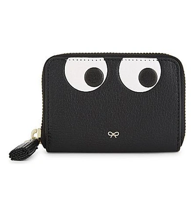 Shop Anya Hindmarch Eyes Small Leather Wallet In Black