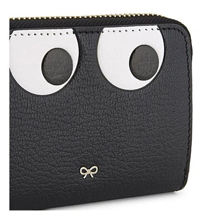 Shop Anya Hindmarch Eyes Small Leather Wallet In Black