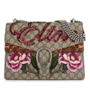 Gucci Dionysus Appliquéd Printed Coated-canvas And Watersnake Shoulder Bag In Beige Multi